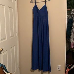 Royal blue floor length formal gown, only worn once, clean